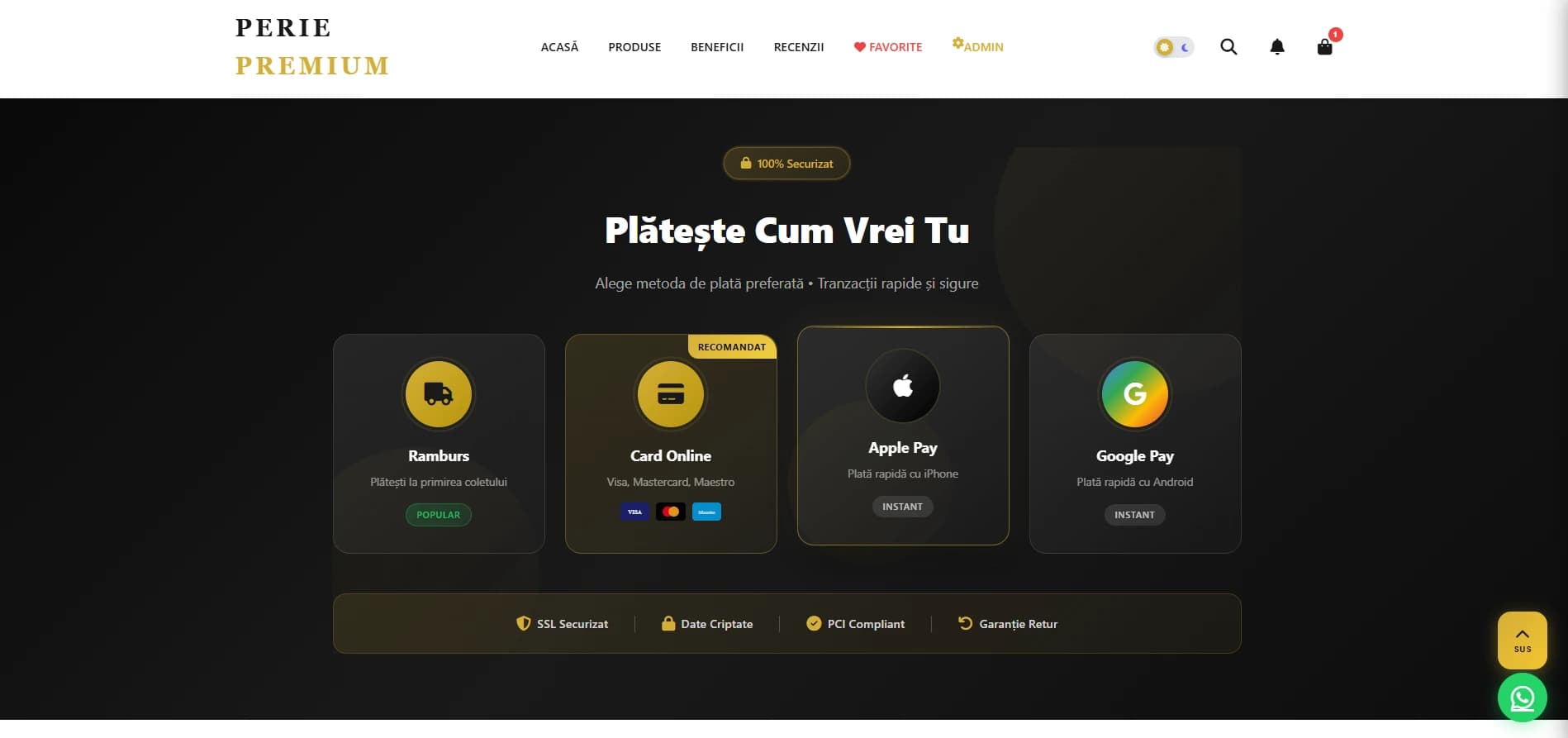 Magazin premium — WooCommerce — captură 2